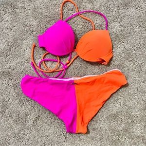 Victoria Secret Neon Color Block Bikini